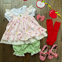 Load image into Gallery viewer, A Is for Apple: Tunic and Tunic Sets with Green Shorties (SIZE 8, 14 and 16 ONLY)