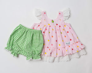 A Is for Apple: Tunic and Tunic Sets with Green Shorties (SIZE 8, 14 and 16 ONLY)