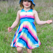 Load image into Gallery viewer, Rainbow Paint Twirl Dress