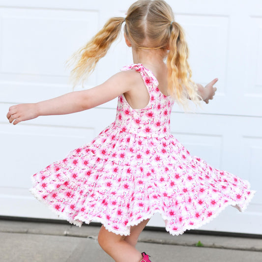 Flamingo Twirl Dress (size 10s only)
