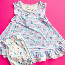 Load image into Gallery viewer, Mermaid Shells Sweet Pea Set &amp; Dolloption
