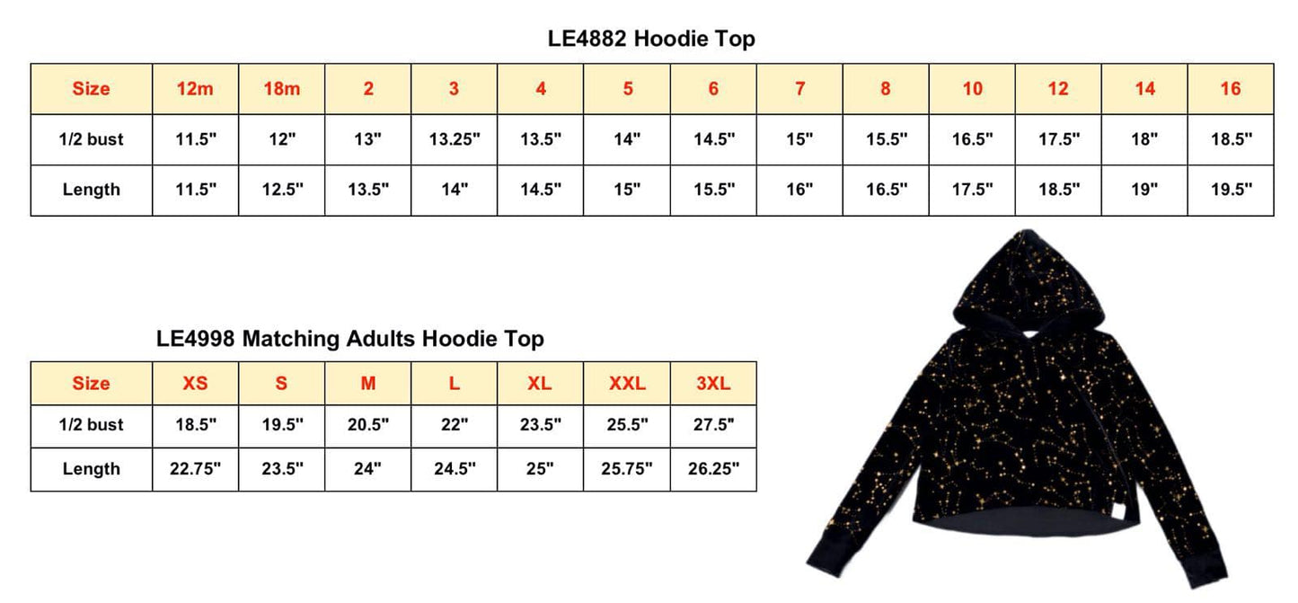 Star Bright Hoodie (18m,6,8, 14 only)