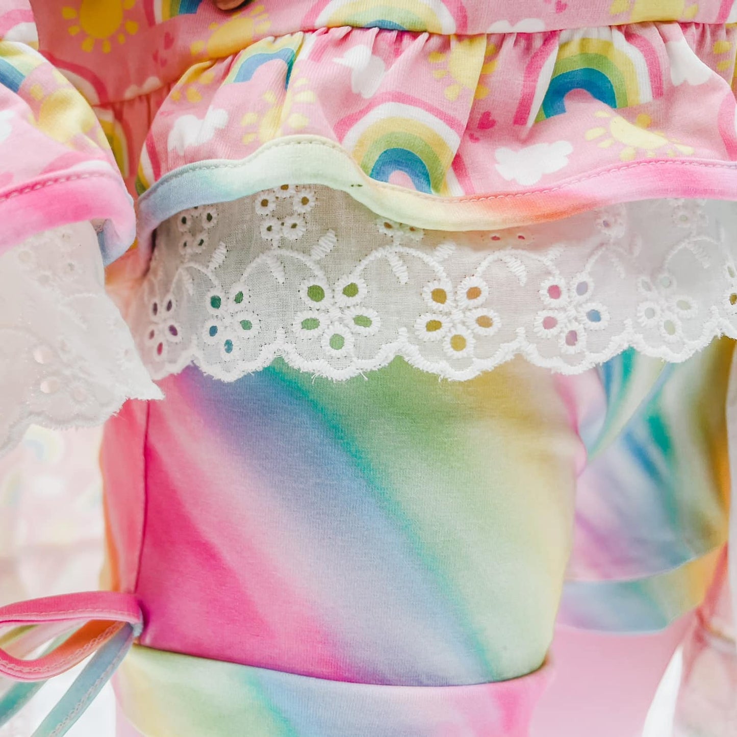 Rainbow Twirl with ombre shorties/bloomers