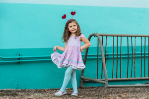Candy Hearts Ruby Twirl and Skirted Romper