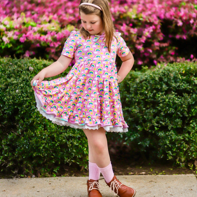 Rainbow Twirl with ombre shorties/bloomers