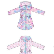 Load image into Gallery viewer, Candy Heart Tie Dye Raincoat
