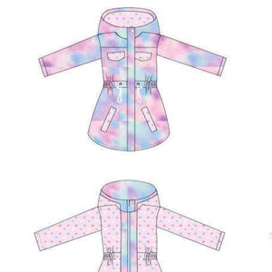 Candy Heart Tie Dye Raincoat