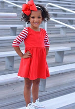 Load image into Gallery viewer, Red Gameday Twirl Dress- 18 month