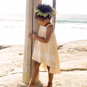 Seashell Hi/Lo Dress - Buttery Cream