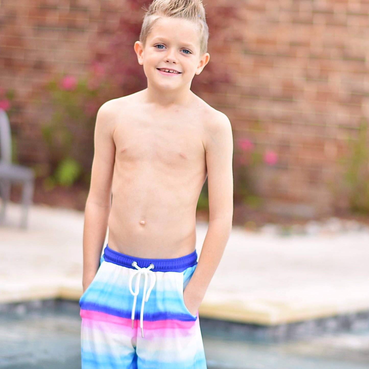 Rainbow Paint Swim - Boys Shorts
