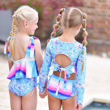 Load image into Gallery viewer, Rainbow Paint Swim - Girls Tankini Set