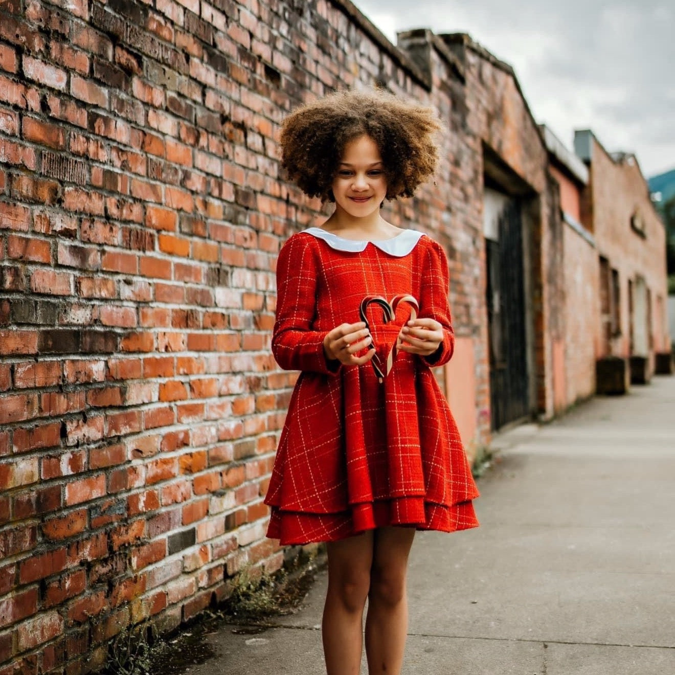 Red Tweed Twirl Dress (2 18m) 18m / Long Sleeve