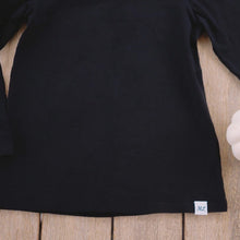 Load image into Gallery viewer, Black Cotton Long Sleeved Layering Shirts (Plain cotton or Swiss Dot non sheer)