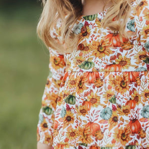 Pumpkin Floral Knit Tunic/Dress