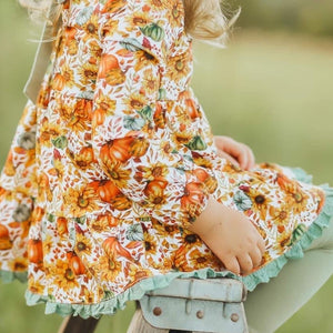 Pumpkin Floral Knit Tunic/Dress