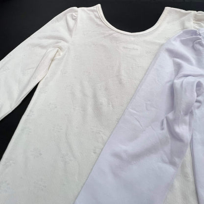 Layering Shirts White Cotton & Ivory Pointelle option