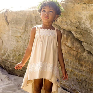 Seashell Hi/Lo Dress - Buttery Cream