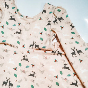 Winter Deer Dress set size 5