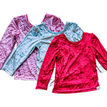 Load image into Gallery viewer, Velvet Shirts (red, pink and ice blue)