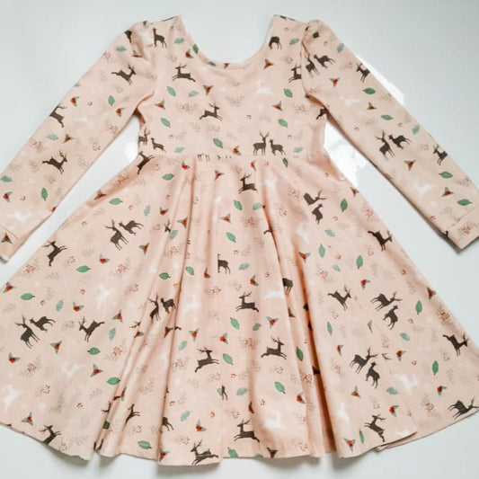Winter Deer Dress set size 5