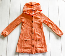 Load image into Gallery viewer, Long Hooded Cardigans Girls &amp; Women (green,mustard, pumpkin, red)