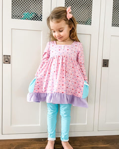 Mint Blue Candy Hearts Leggings/Bloomers/Shorties Presale